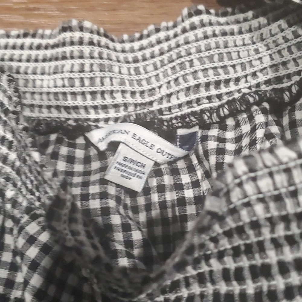 AMERICAN EAGLE crop gingham top. #4958